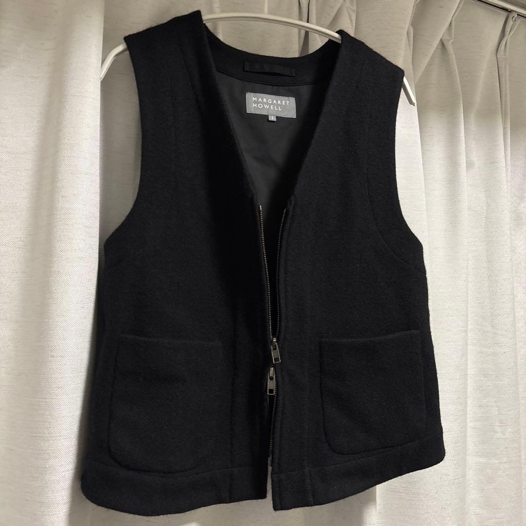 24AW/SHETLAND MERINO WOOL I/ウールジップベスト/1