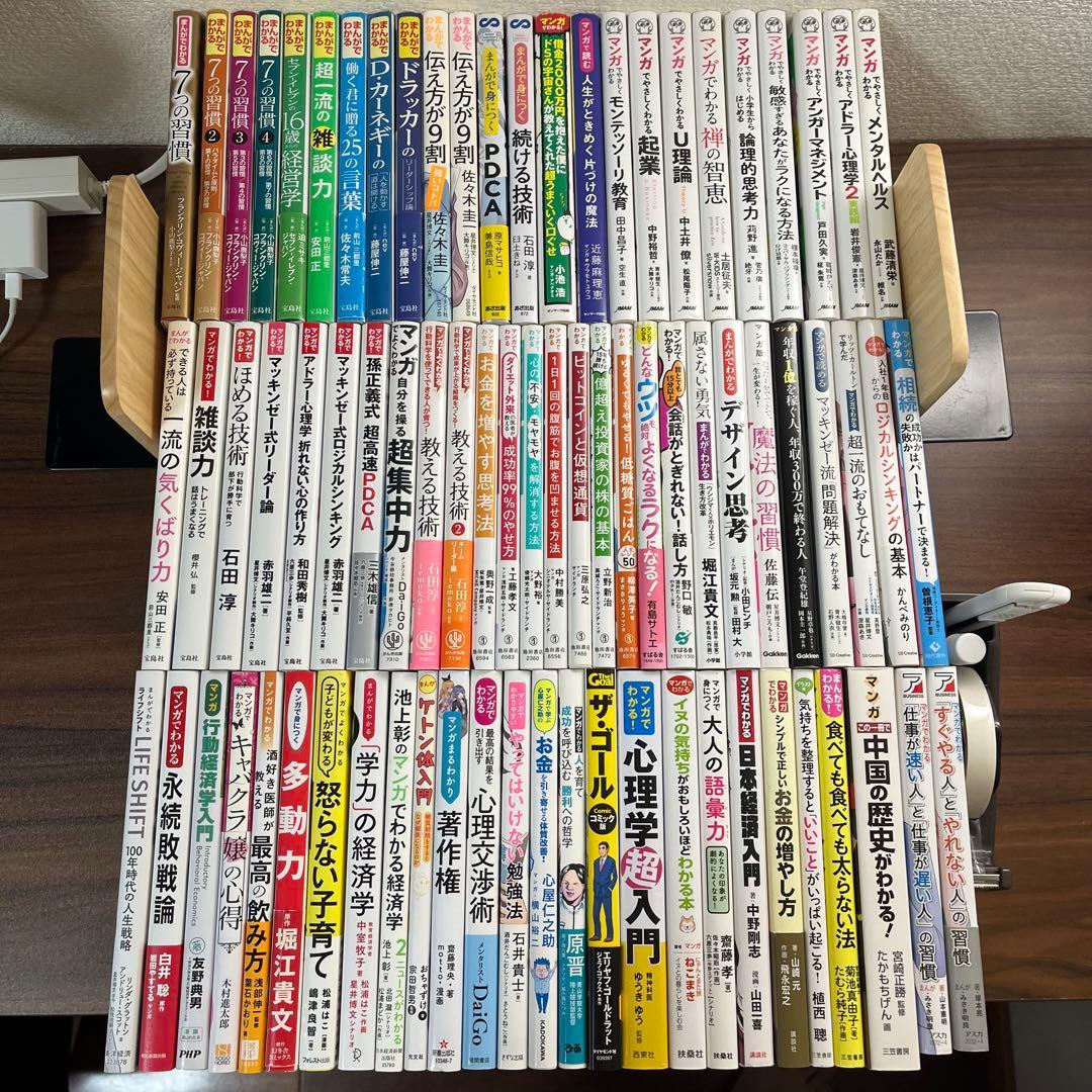 【マンガでわかる】 7つの習慣　カーネギー　ドラッカー　アドラー他　77冊セット