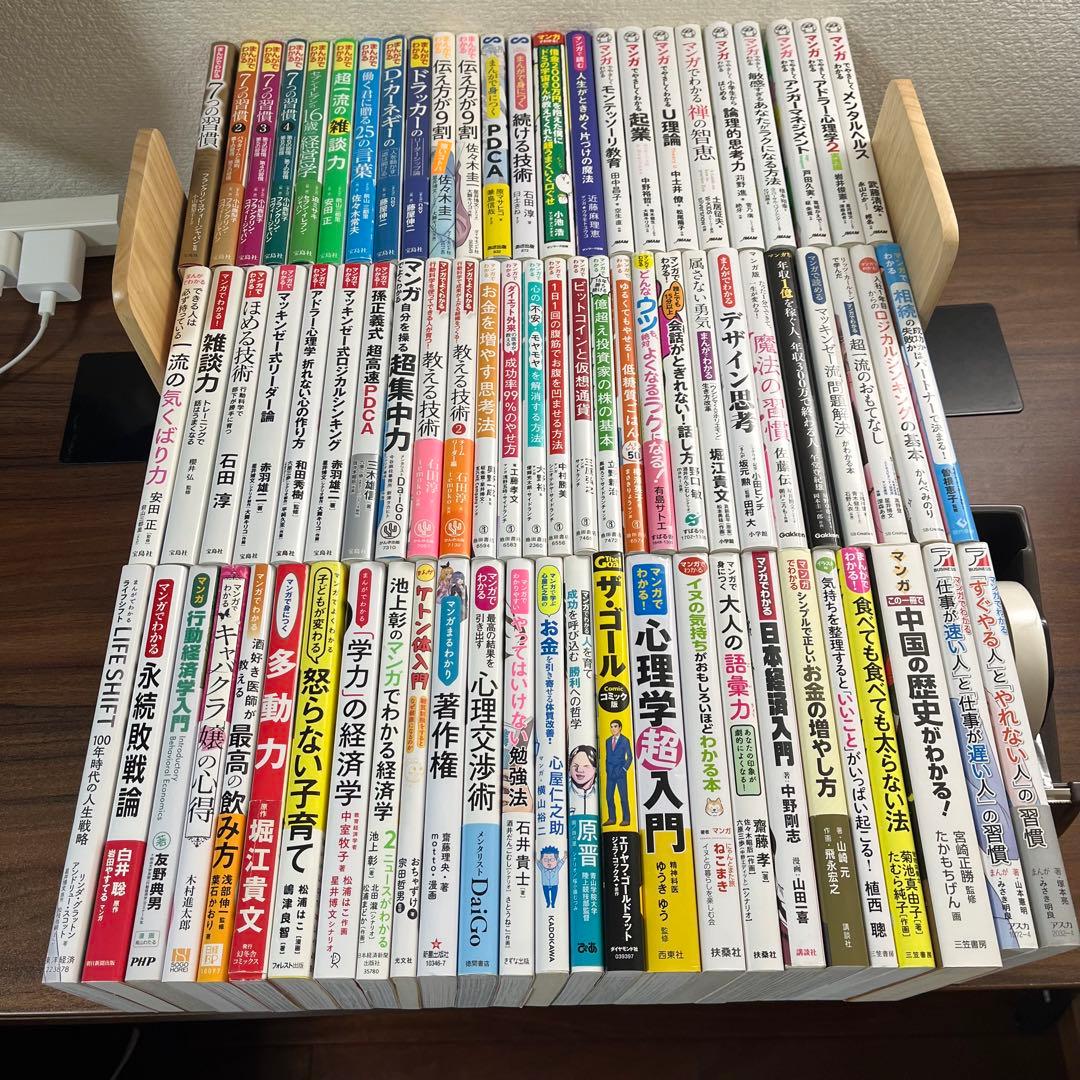 【マンガでわかる】 7つの習慣　カーネギー　ドラッカー　アドラー他　77冊セット
