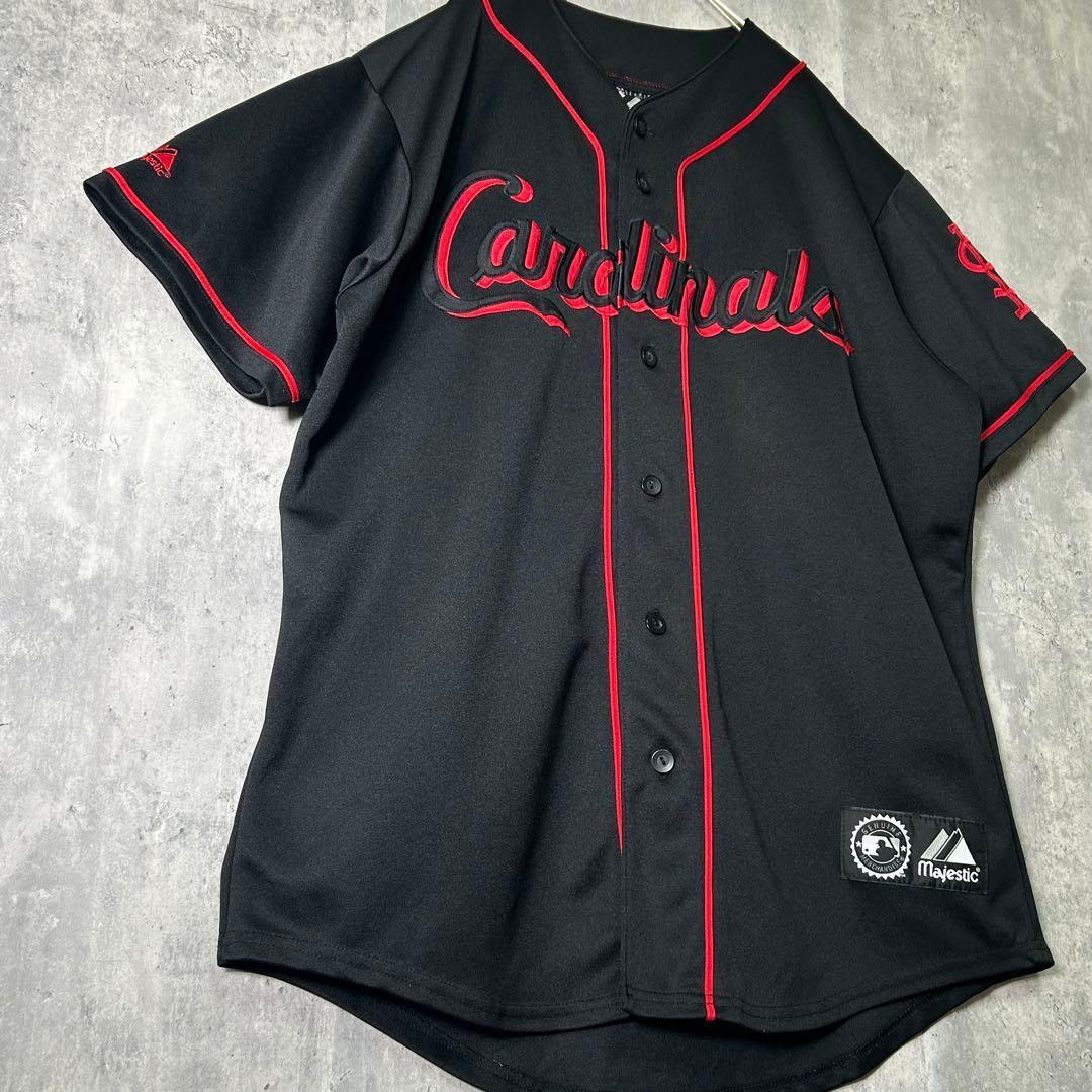 希少カラー MLB Cardinals ユニフォーム 刺繍ロゴ Majestic