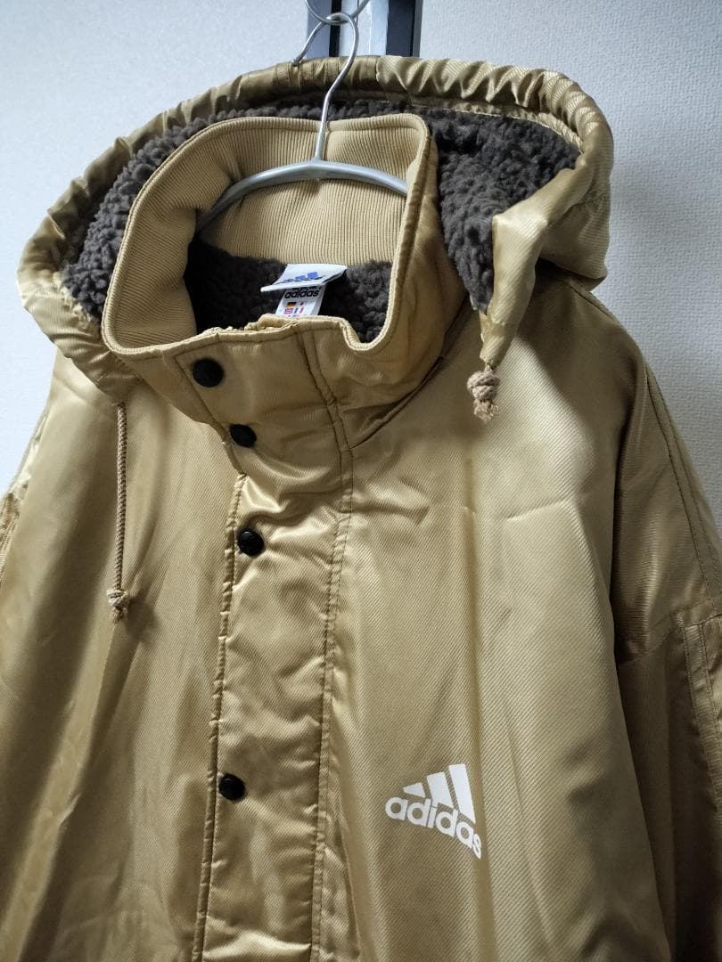 アディダス/90s～00s/ヴィンテージ/ベンチコート/デカロゴ/SIZE XL