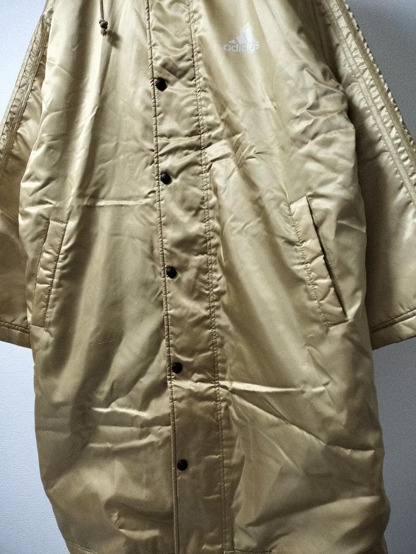 アディダス/90s～00s/ヴィンテージ/ベンチコート/デカロゴ/SIZE XL