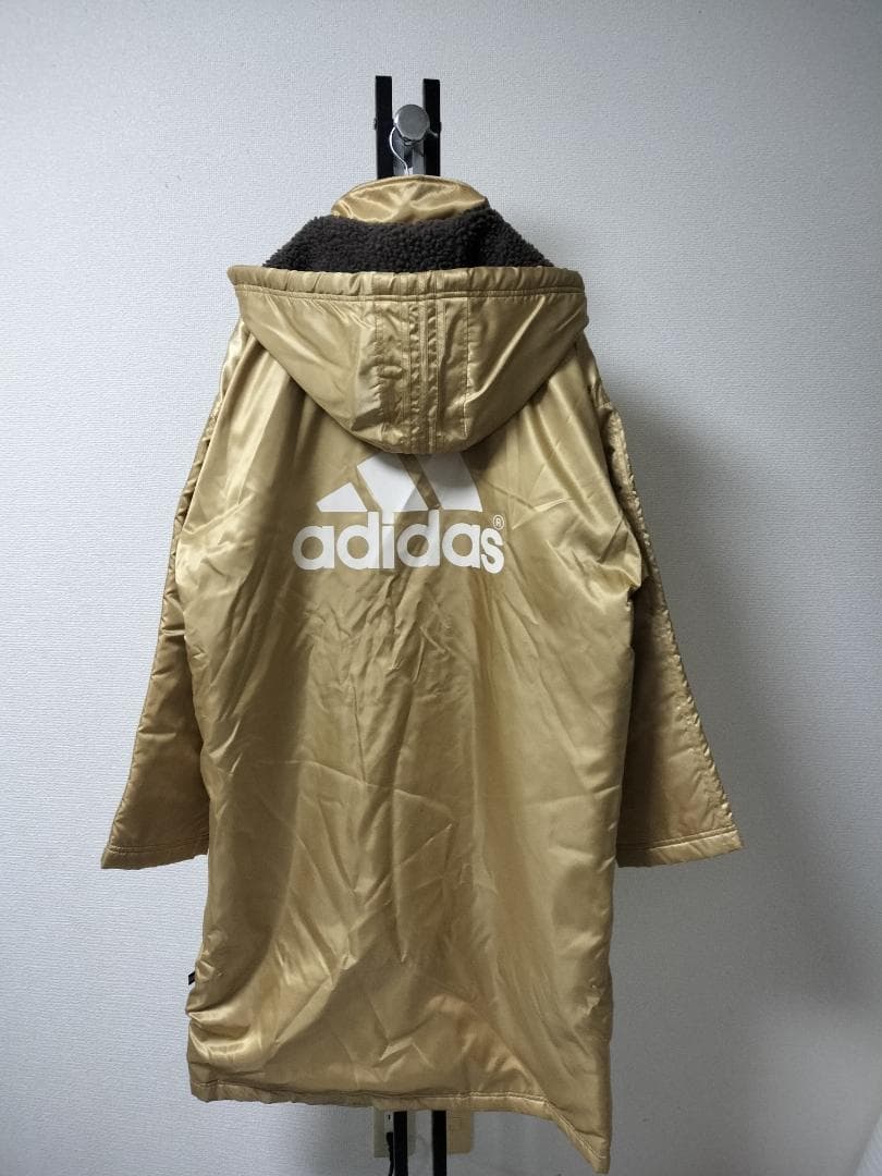 アディダス/90s～00s/ヴィンテージ/ベンチコート/デカロゴ/SIZE XL
