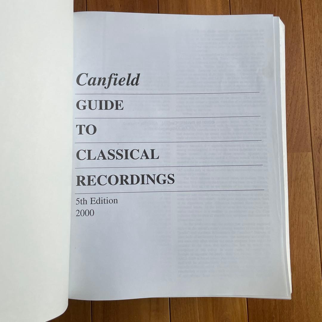 その他 Canfield Guide to Classical Recordings