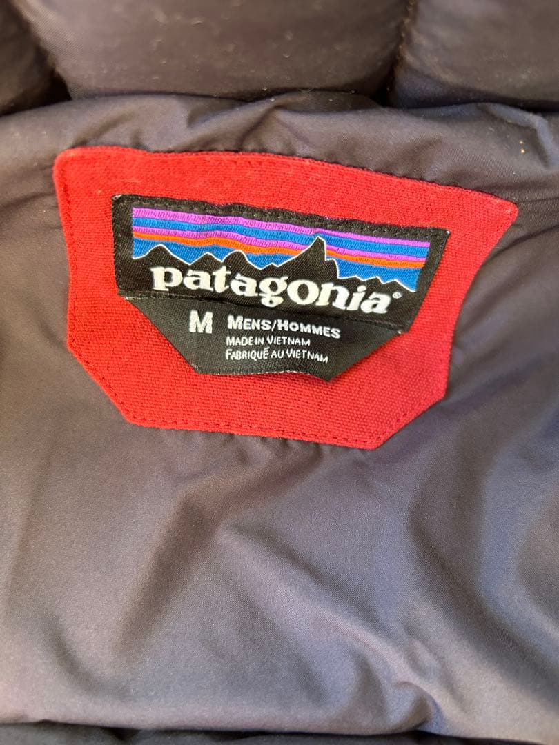 名高き戦士　ページ　patagonia ダウンベスト 赤　紺　レッド