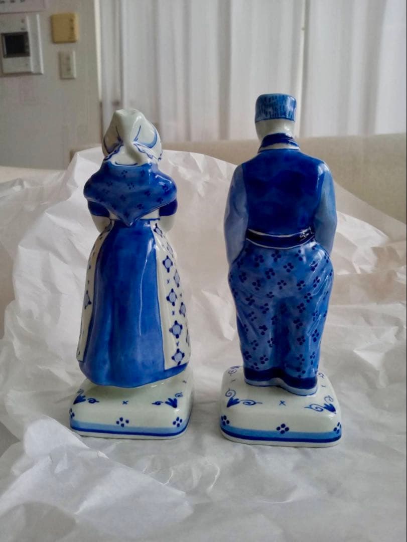 ロイヤルデルフト ファーマーと妻　フィギュリン オランダ　陶器　人形