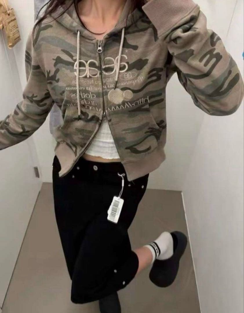 aeae 迷彩 ZIP UP Parker パーカー