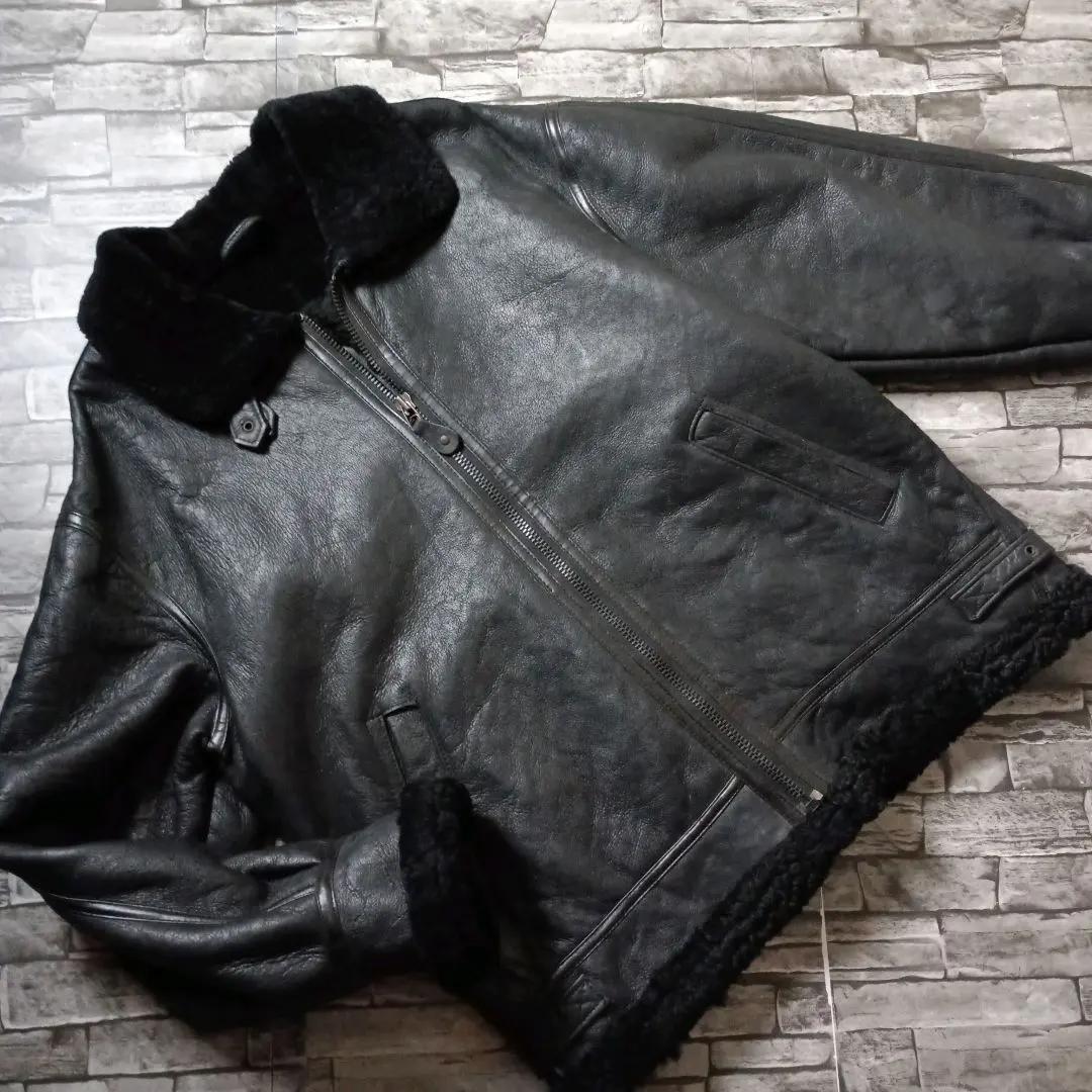 ビンテージ輸入古着☆80ｓＢ-3ボマージャケット 革ジャン ウルグアイ製 大きめ