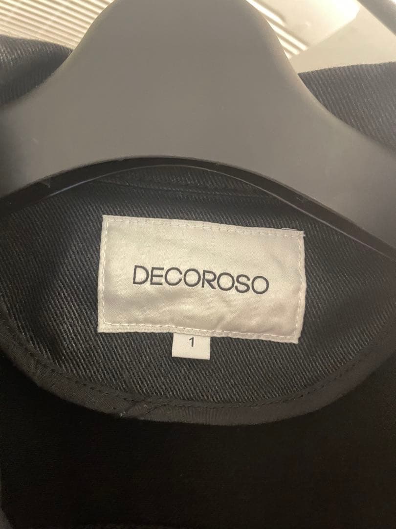DECOROSO コーティングデニムジャケット　ブラック