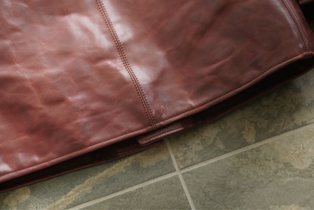AERO LEATHER ホースハイド カーコート 38 メンズ アルパカ