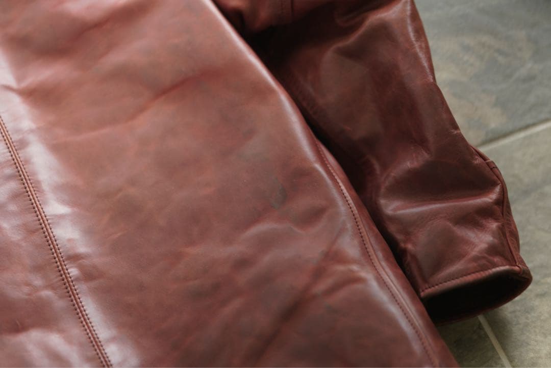 AERO LEATHER ホースハイド カーコート 38 メンズ アルパカ