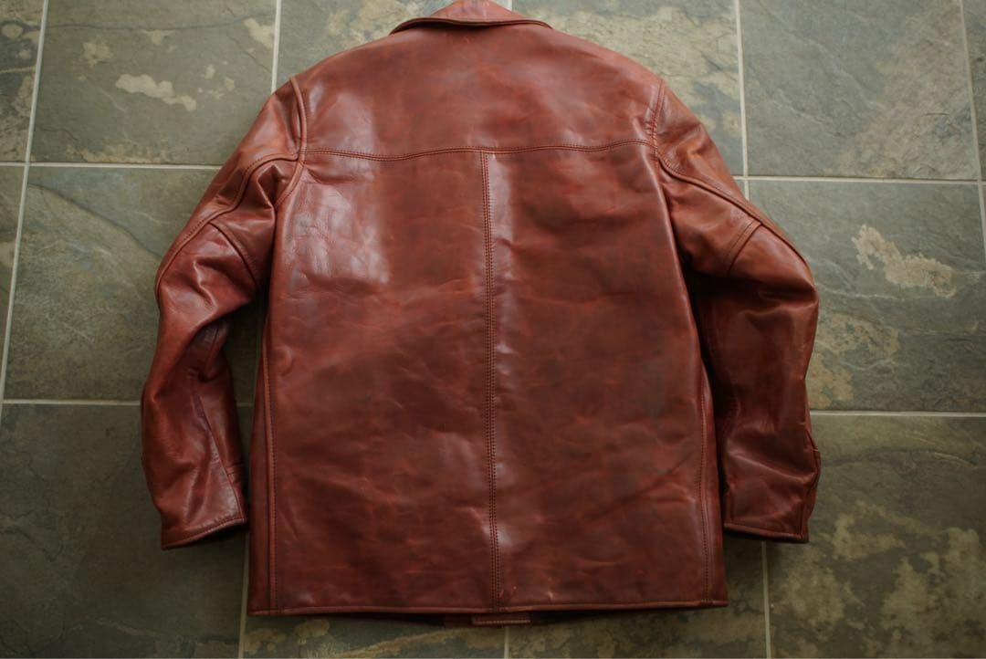 AERO LEATHER ホースハイド カーコート 38 メンズ アルパカ
