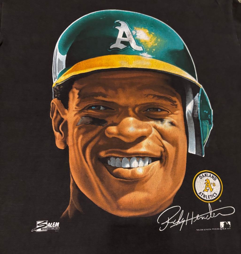 MLB 90s RICKEY HENDERSON Tシャツ　アスレチックス