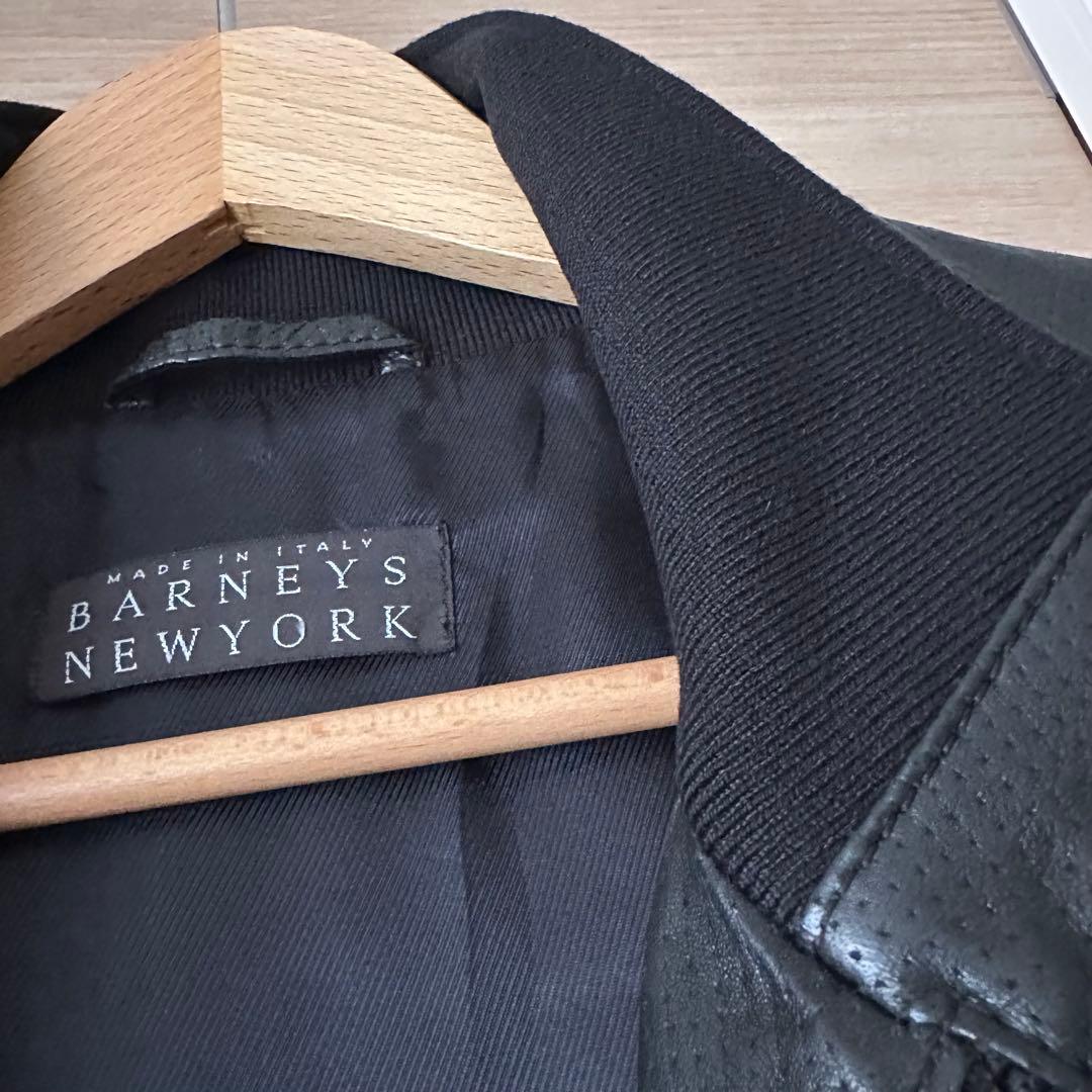 美品BARNEY'S NEW YORK レザーブルゾン　50