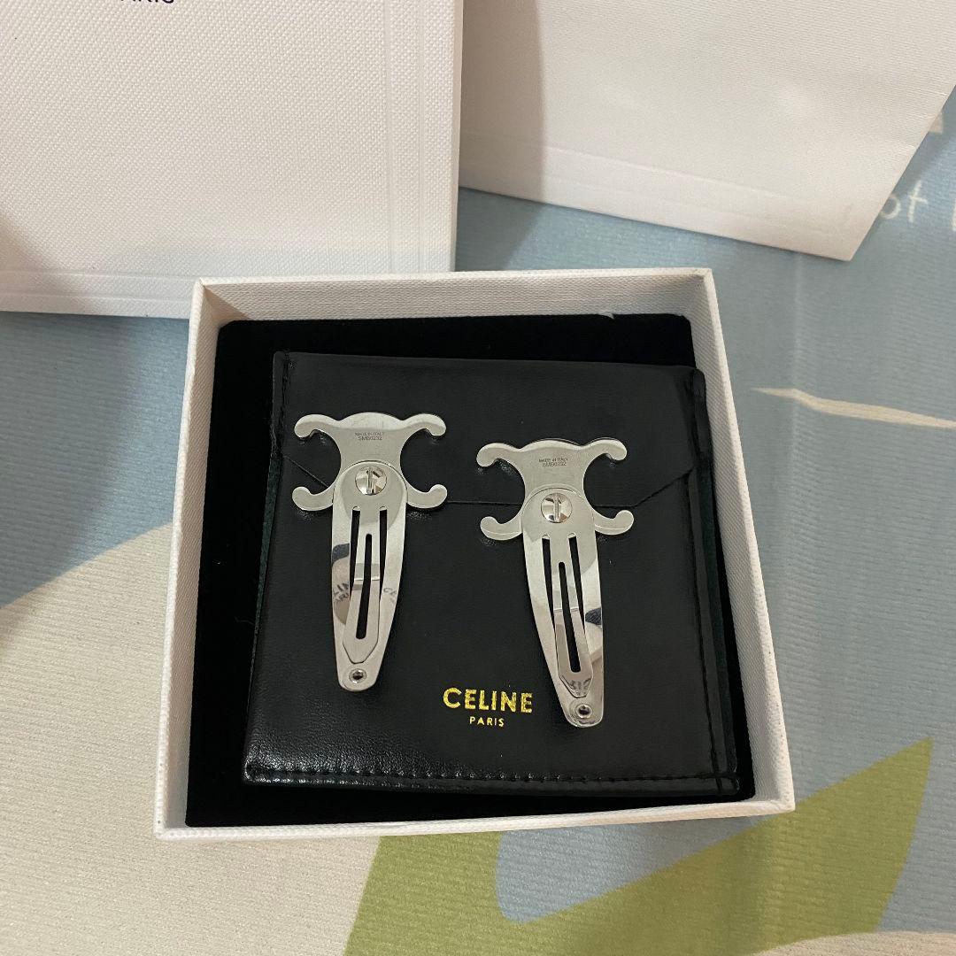 CELINE セリーヌ トリオンフ スナップヘアクリップ