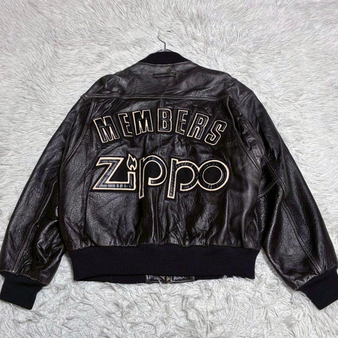 ぎゅぎゅ Zippo 本革 ラムレザー ジャケット 90's ビンテージ