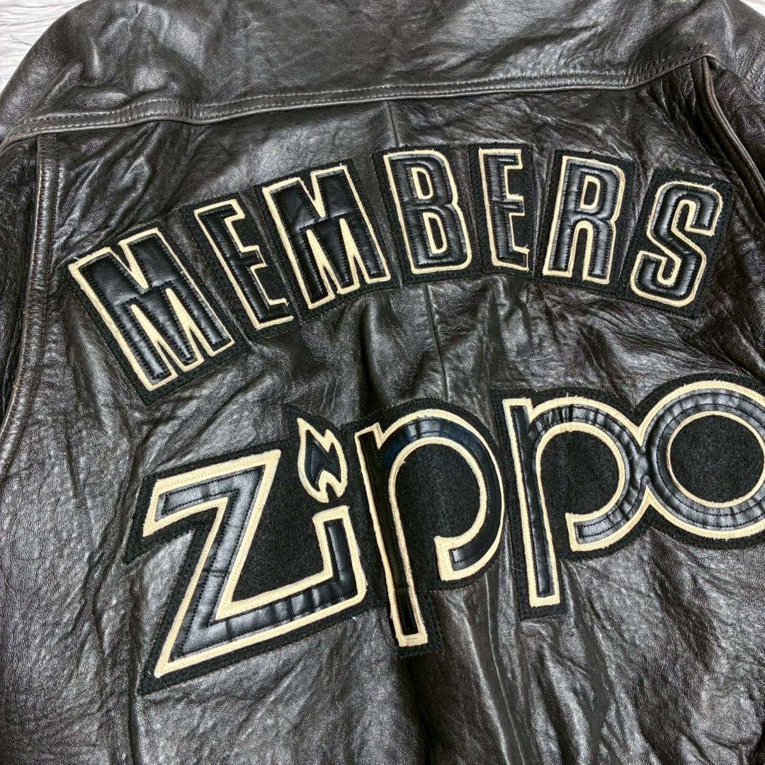 ぎゅぎゅ Zippo 本革 ラムレザー ジャケット 90's ビンテージ