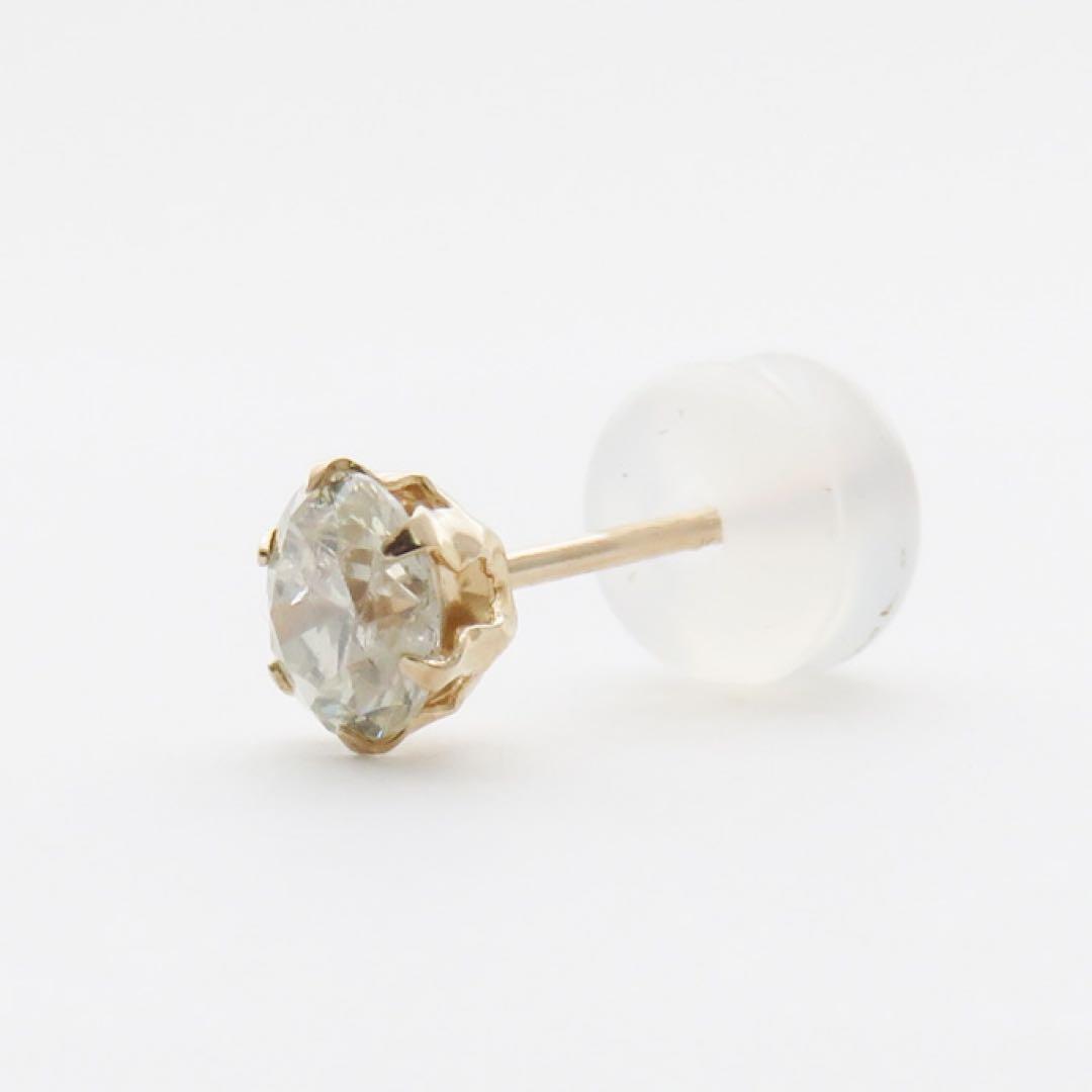 C*T様 本物保証！　K10YG 天然ダイヤモンド0.3ct 片耳ピアス　10金