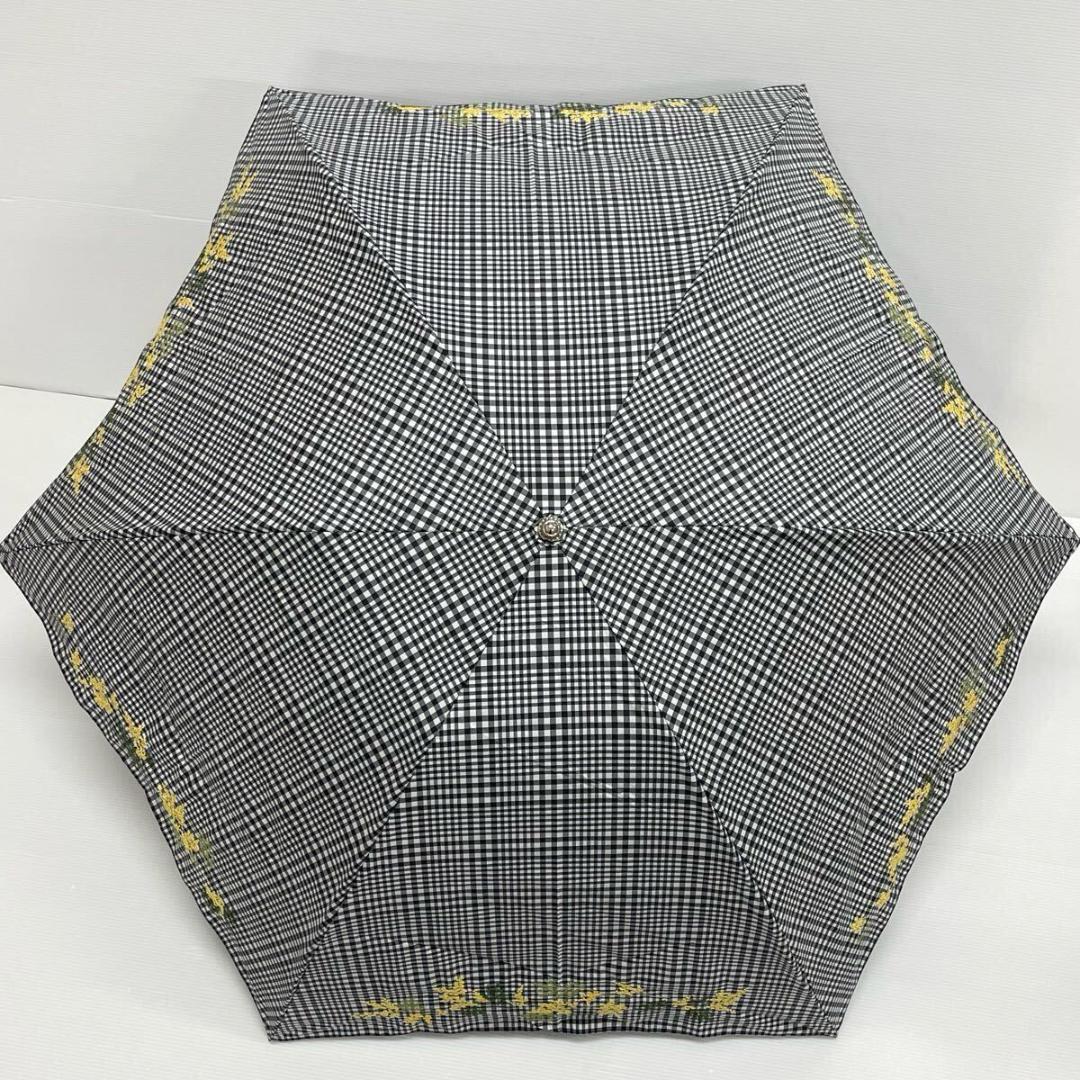 m*a様 新品52998 ジルスチュアート＊ギンガムチェック晴雨兼用折りたたみ日