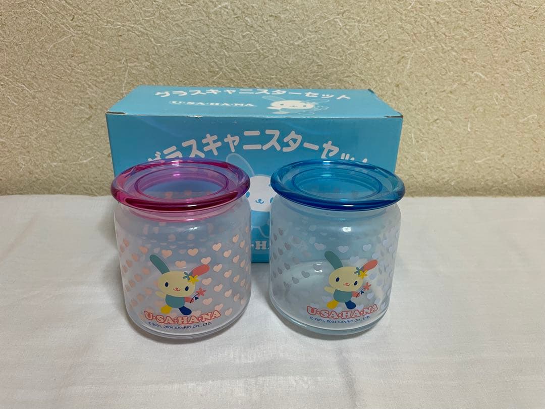 【希少☆未使用品】サンリオ　ハローキティ　キキララ　ウサハナ　グラスキャニスター