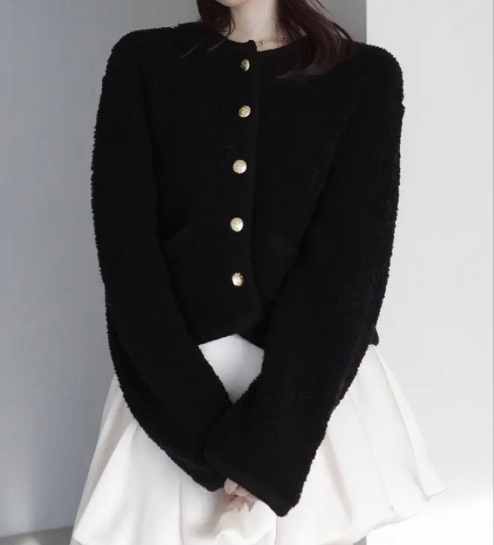 ジャケット・アウター EIMY ISTOIRE TEDDY KNIT JACKET