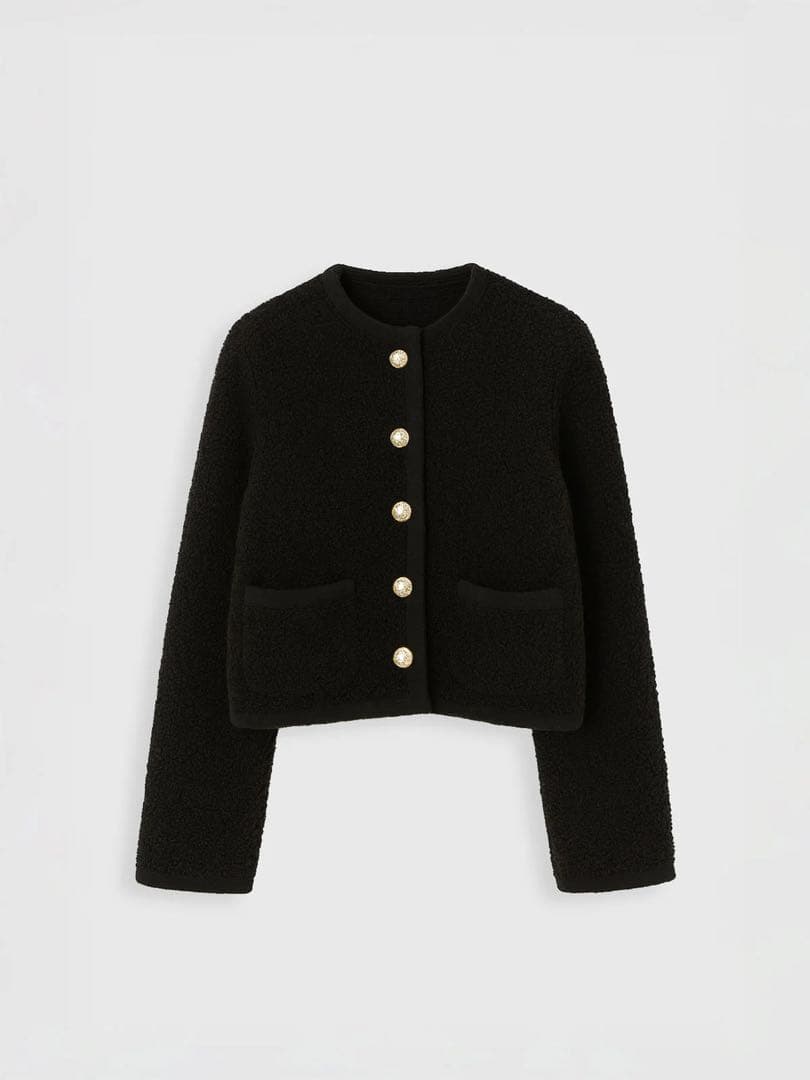 ジャケット・アウター EIMY ISTOIRE TEDDY KNIT JACKET