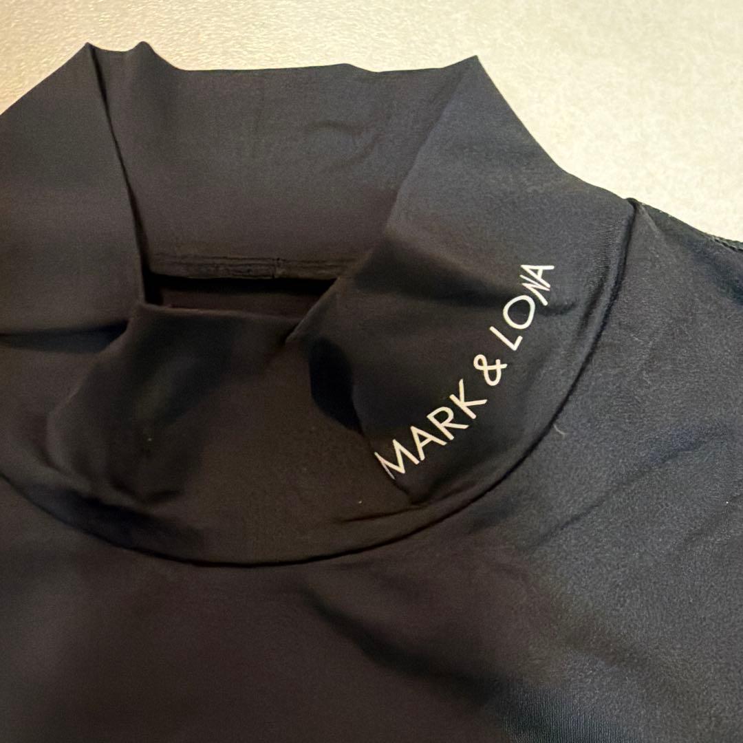 MARK & LONA モックネックシャツ　ブラック長袖シャツ