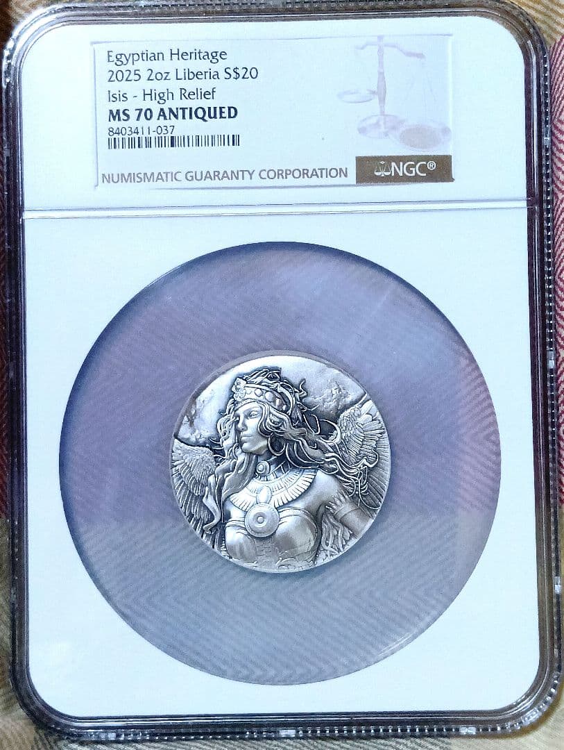 NGC MS70 2025 2オンス 純銀 女神イシス 全世界99枚のみ