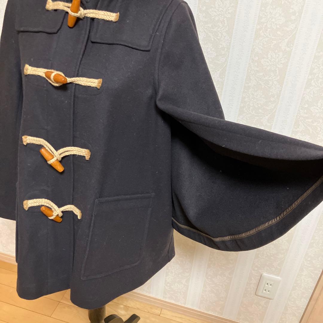 グローバルオール　ネイビー ダッフルコート風 ポンチョ