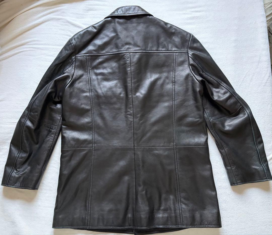 HUGO BOSS ヒューゴボス　レザーコート ブラック