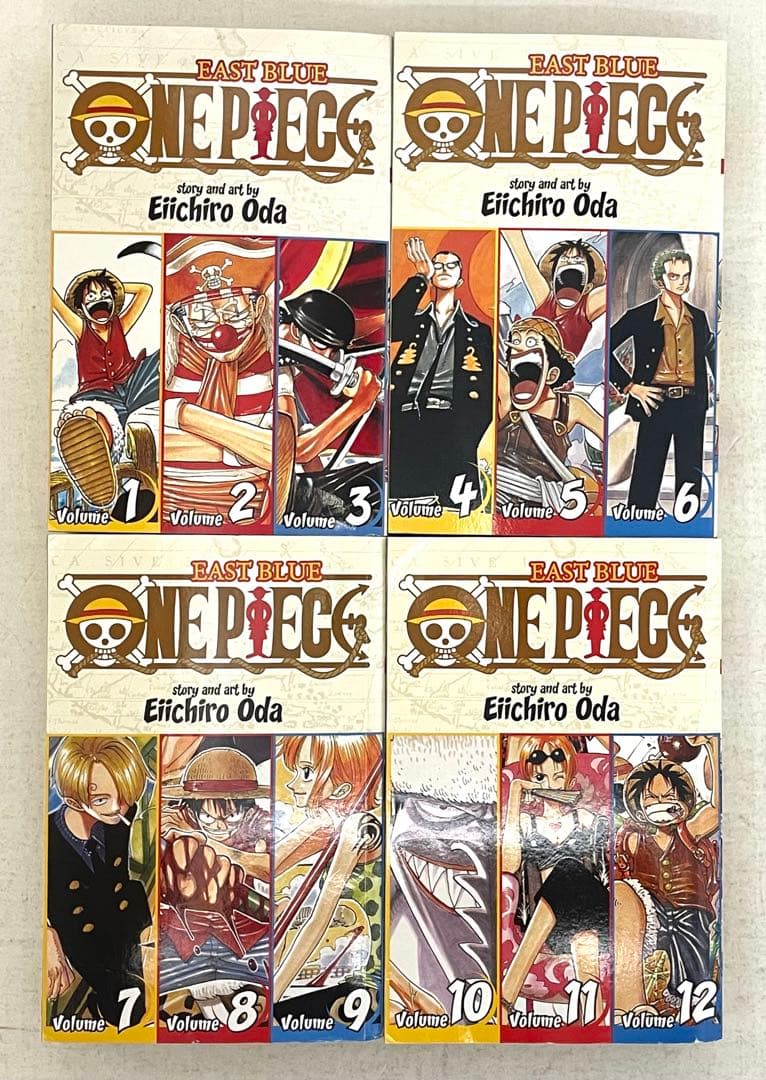 洋書 ワンピース(英語版) 4冊セット(1-12巻分) ONE PIECE