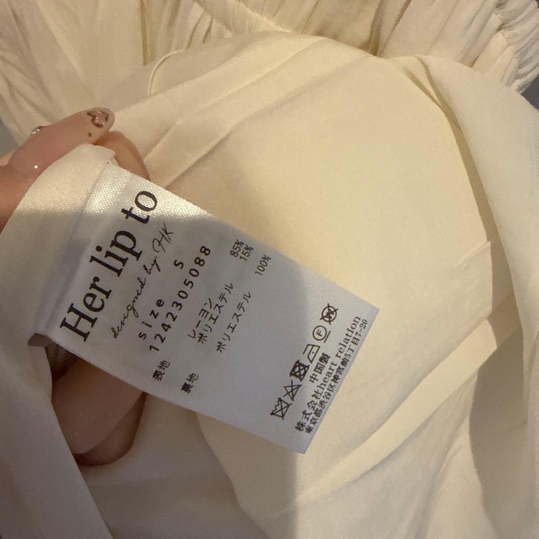 ワンピース Herlipto As you wish dress ecru S