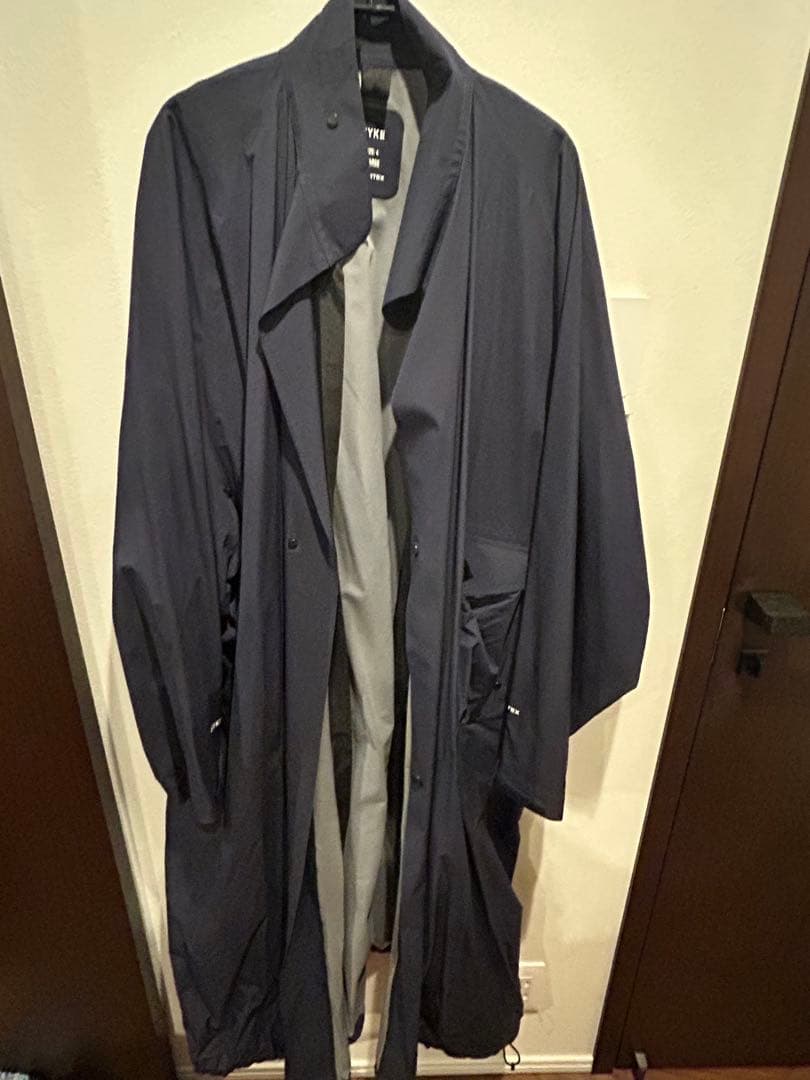 オンhyke pertex military coat navy