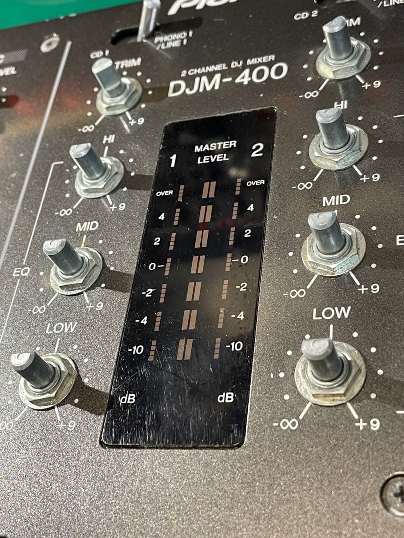 pioneer dj パイオニア　DJM-400 縦フェーダメンテ　横新品