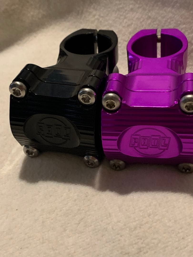 paul ステム クランプ22.2mm 2個セット　黒と紫