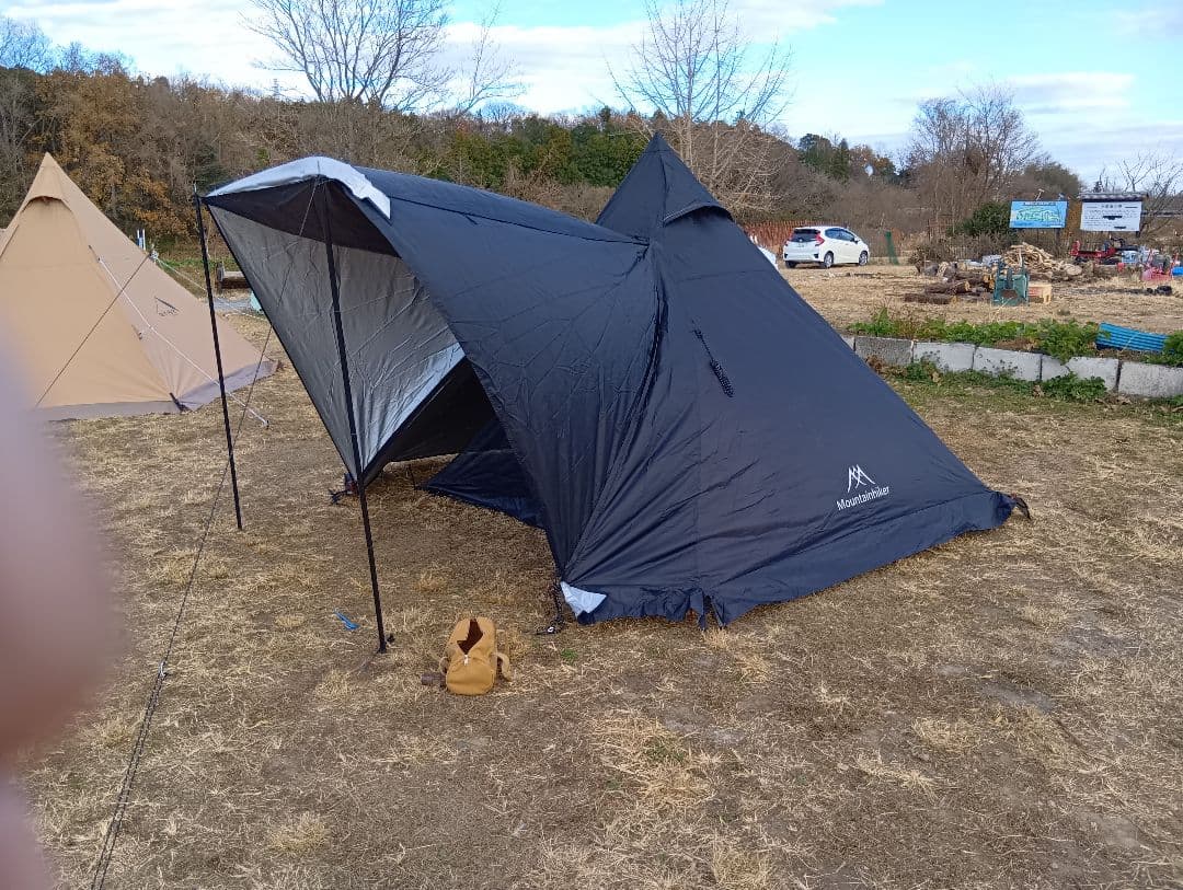 格安!!Mountainhiker ブラックワンポールテント