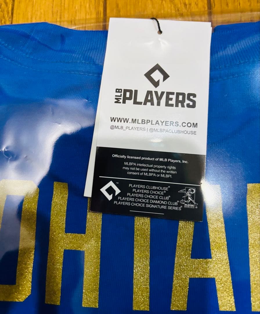 新品　公式限定　ドジャース　大谷翔平　MVP記念ゴールド背番号 Tシャツ　ブルー