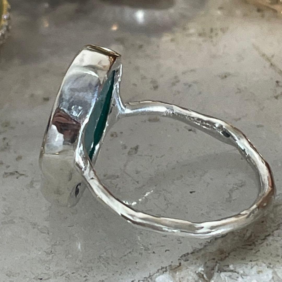 ハンドメイド　シルバー925 シルバーリング　ストーンカメオ　馬