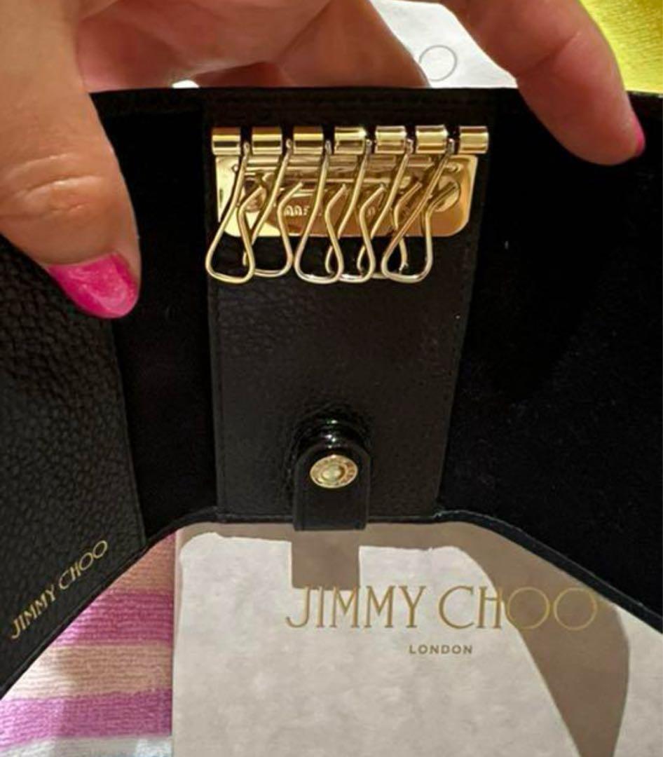 JIMMY CHOO ブラック レザー キーケース 明日まで出品‼️