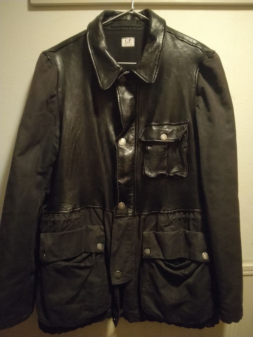 c*！様 C.P COMPANY レザー切り替え ジャケット50