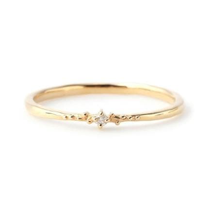 【キラキラ星】美品 SIENA ROSE ゴールドリング 9号 箱あり