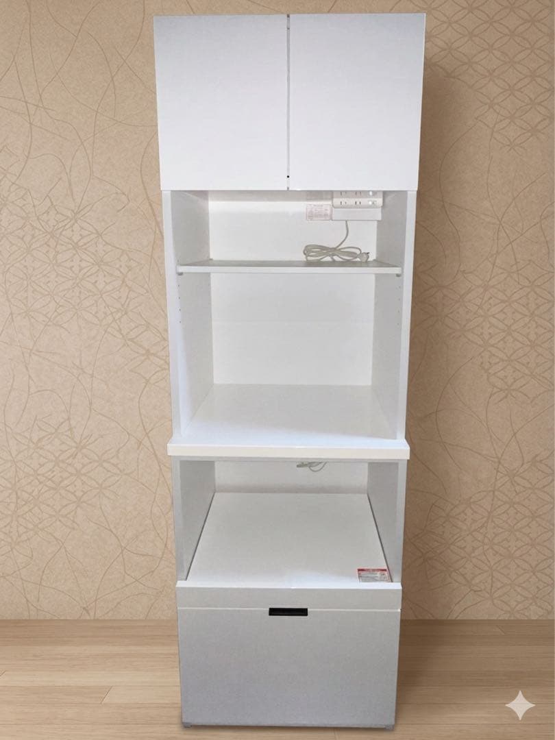 中古【ニトリ　エトナ60RB】東京、神奈川サービス有　レンジボード食器棚レンジ台