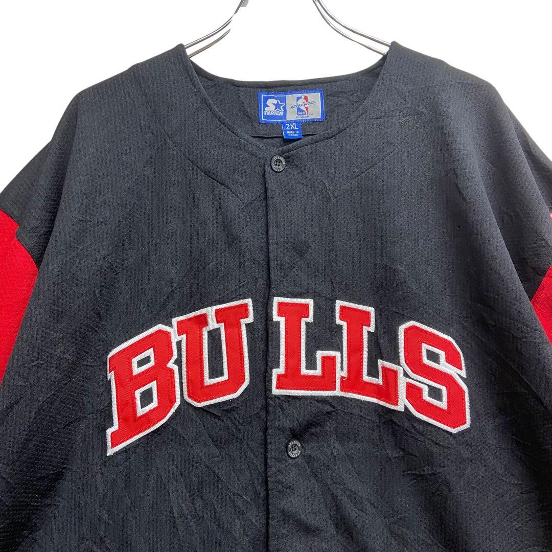STARTER　Chicago Bulls ユニフォームシャツ　黒/赤【4907