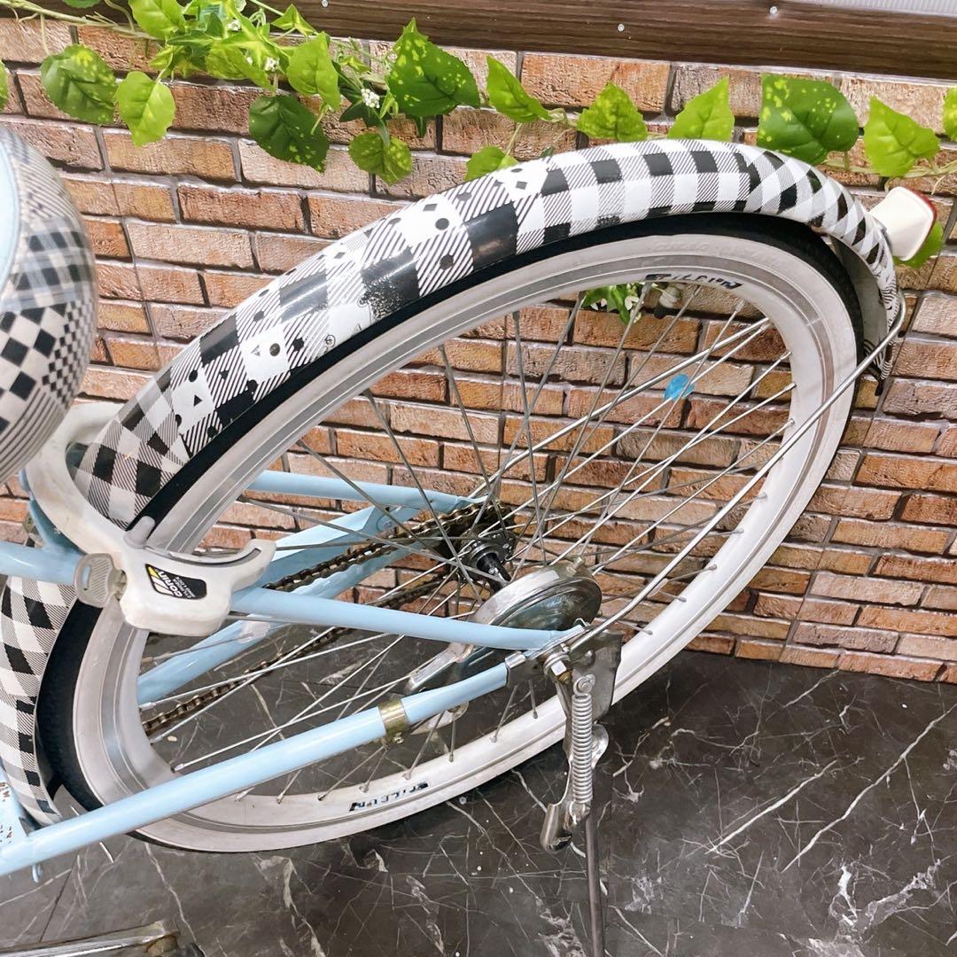 マグロ様【22】子供用自転車 子供車 SPICEUP 水色 24インチ シングル