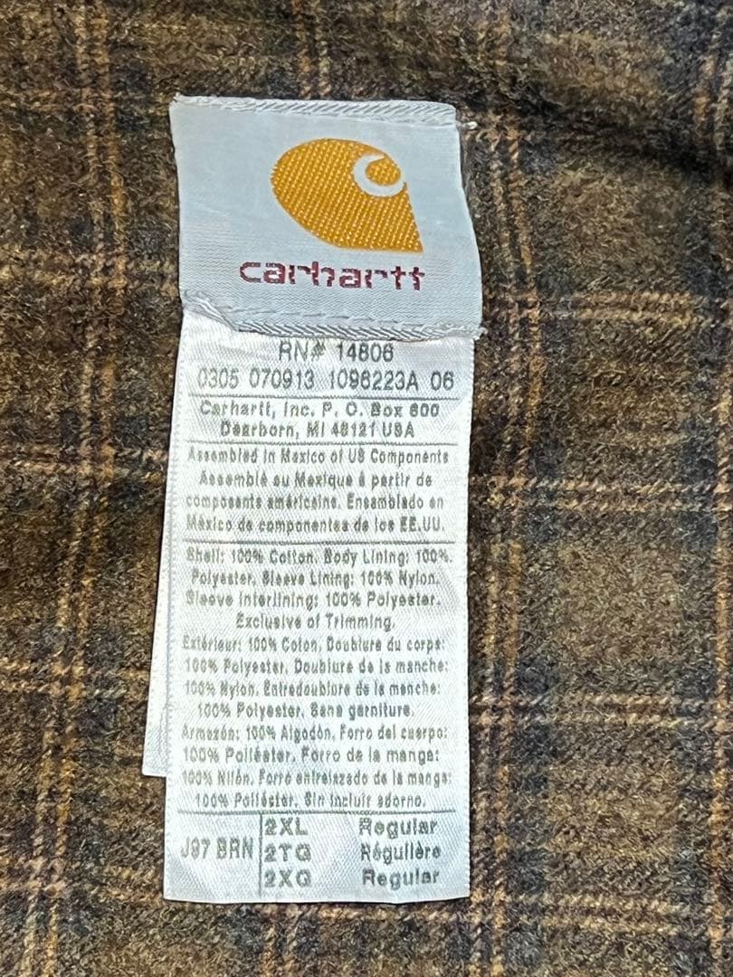 Carhartt J97 BRN Detroit Jacket 2XLデトロイト