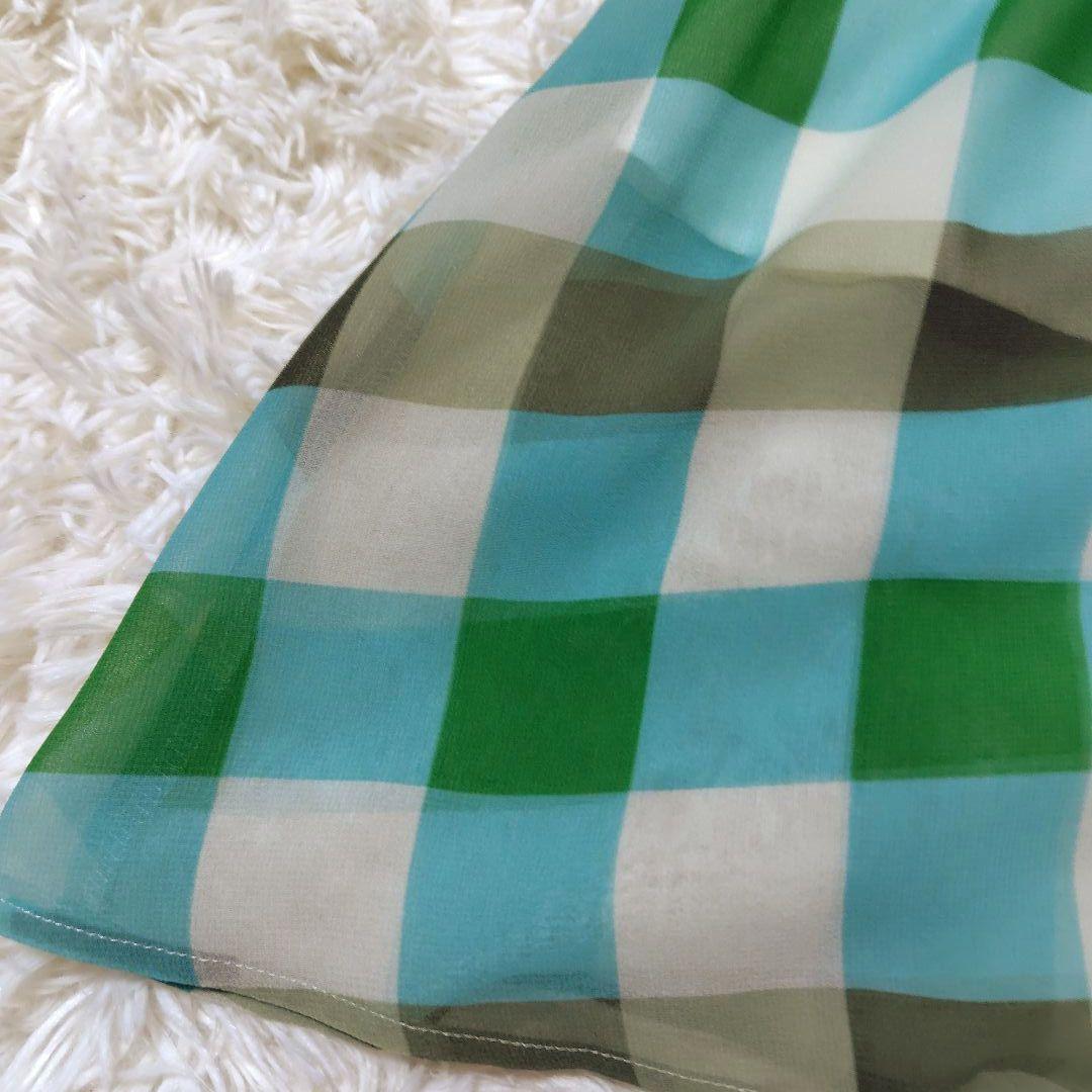 【未使用級♡定価4.6万】グレースコンチネンタル　チェックギャザーワンピース　F