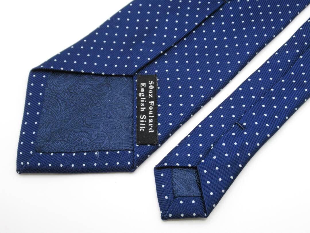 TURNBULL&ASSER ターンブル＆アッサー ネクタイ ドット柄 ネイビー