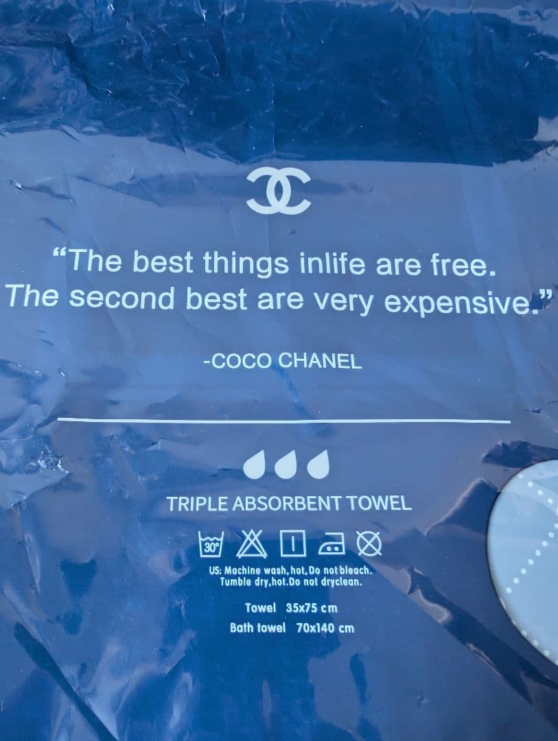 新品 CHANEL/シャネル バスタオル＆フェイスタオル 2枚セット ホワイト
