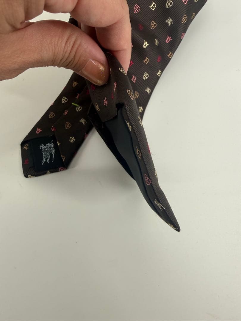 美品❣️BURBERRY BLACK LABEL シルク100%ネクタイ