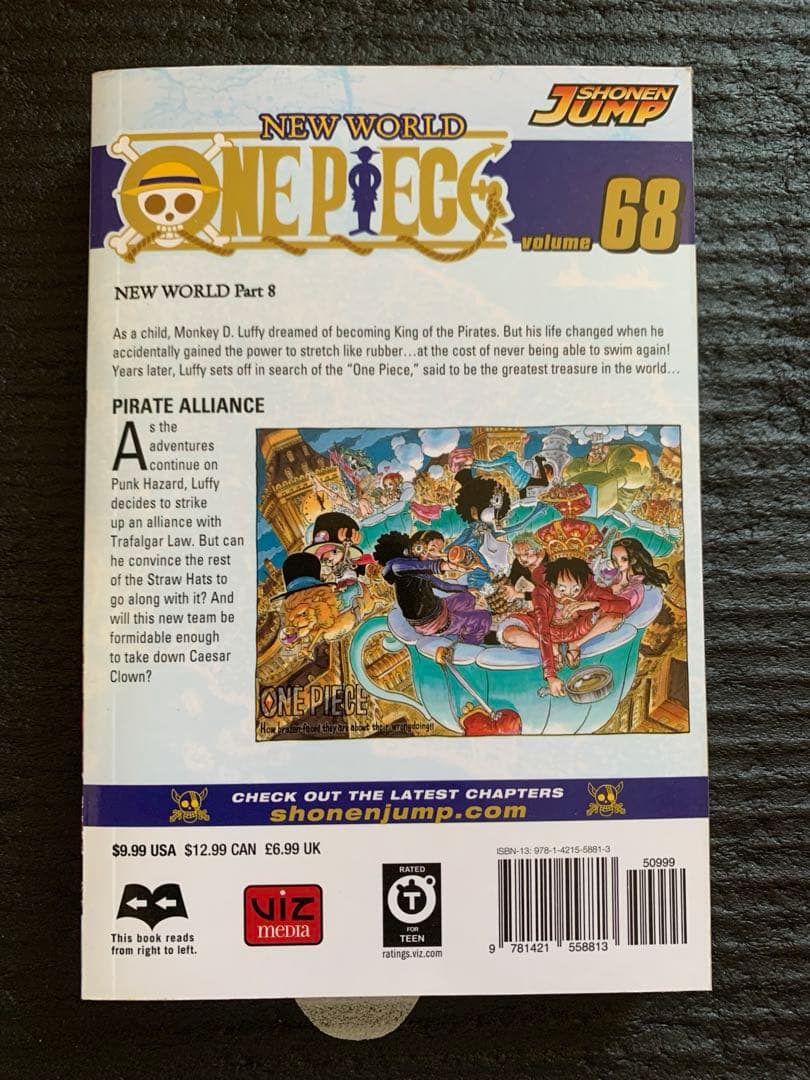 【7】ワンピース ONE PIECE 漫画 セット 英語版66巻-69巻